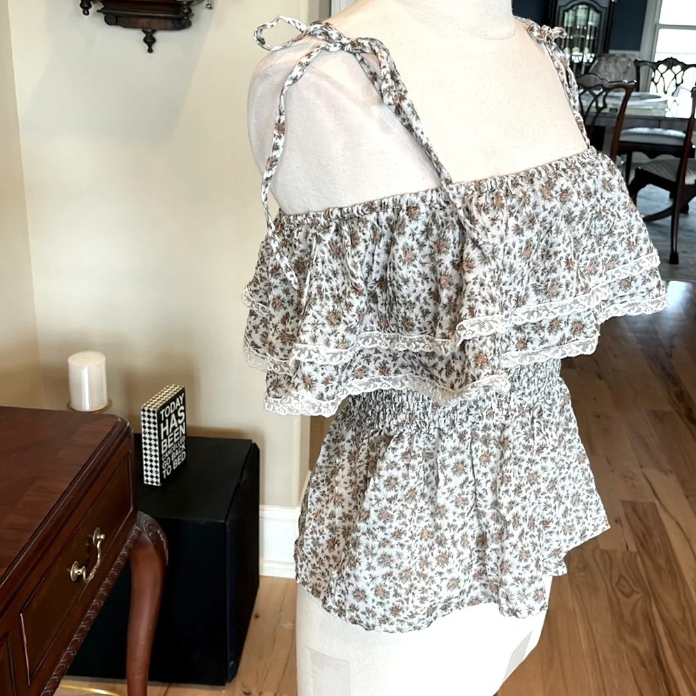 Ruffle Lace Tank Spaghetti Strap - Picture 7 of 13